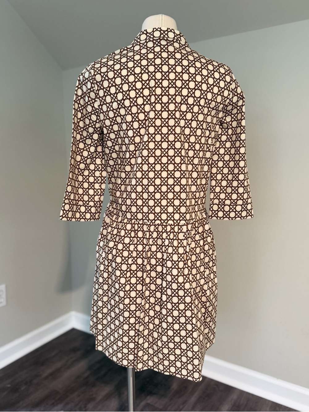 Tuckernuck Dress - Birch Cane Royal Shirtdress, Cotton, Button, Summer, Preppy - Picture 6 of 13
